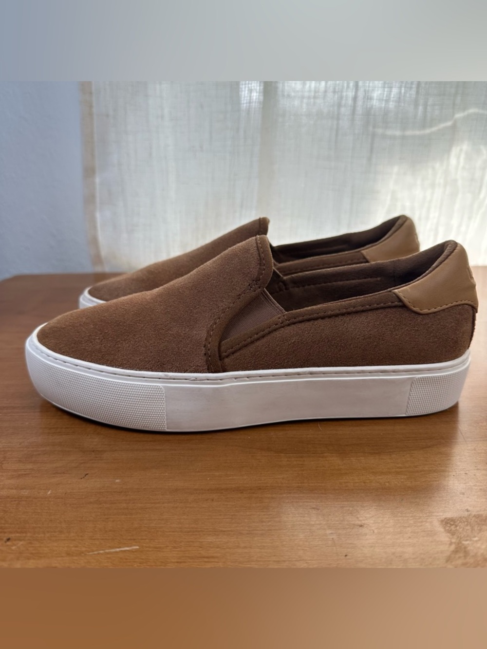 UGG Cahlvan Slip-On Sneakers Medium Brown Suede Women’s Size 7 - Picture 4 of 12